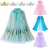 Tacobear 4 Set Prinzessin Umhang Kinder Mädchen Elsa Prinzessin...