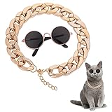 Molain Katzen Sonnenbrille, Katzen UV Schutz Klassische Retro...