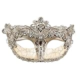 Boland 00254 - Augenmaske Venice Barock, venezianische Maske, Silber...