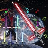 GUBOOM Laserschwert Kinder, 2 Stück Star Wars Lichtschwert, 2 in 1...