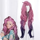 League of Legends KDA girls group wig LOL 2 dimensions K/DA group...