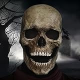 Halloween Maske Totenkopf Maske mit Beweglichem Kiefer, Gruselige...