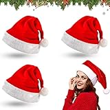 Weihnachtsmütze Nikolausmütze, 3 Stück Erwachsene Santa Mütze,...