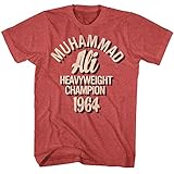MUHAMMAD ALI - Männer Hc64 T-Shirt, Large, Red Heather