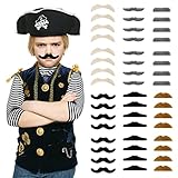 Prasacco 48 Stück Selbstklebend Bärte, Künstlicher Schnurrbart...