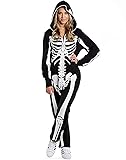 Haneex Halloween Kostüm Damen Skelett Halloween Kostüme Herren...