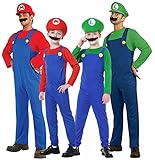 VISVIC Super Mario Luigi Bros Cosplay Kostüm Outfit Kostüm Unisex...