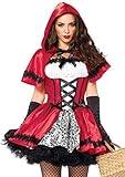 LEG AVENUE Damen Gothic Red Riding Hood Kost me, Red, White, Größe:...