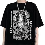 MDEM Demon Slayer Anime Kokushibo Kanroji T-Shirt Short Sleeve Cotton...