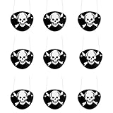 Oblique-Unique Piraten Augenklappe 9 Stück Schwarz Seeräuber...