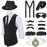 Blulu 1920er Herren Zubehör Gatsby Gangster Kleidung Kostüm...