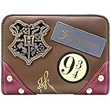 Harry Potter Hogwarts Abzeichen Ollivanders Braun Portemonnaie...