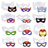 YOLOUP 24 Stück Blanko Superhelden Bemalen Masken Superhero Maske zum...