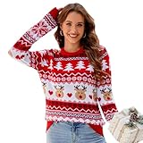 Odizli Weihnachtspullover Damen Lustig Weihnachtspulli Ugly Christmas...