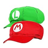 Klempner Mütze Set mit 2 Rot Grüne Kappe Cappy Cap Hut...