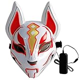Lixada 10 Farbe Fuchs Vollmaske Neonlichter Halloween Party Led...