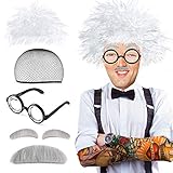 Beelittle Old Man Mad Wissenschaftler Perückenset Albert Einstien Opa...