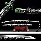 SCJSHU Handgeschmiedetes Samurai-Schwert∷Mit Massivholz umwickelte...