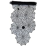 Oblique Unique® Tischläufer Spinnennetze und Spinnen mit Spitze...
