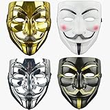 Atsmoce® 4 Stück Anonymous Maske, V wie Vendetta Mask, Game Master...
