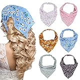 Molain 6 Stück Damen Boho Stirnband Schals Blume Drucken Haar Schal...