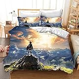 SMchwbc Zelda Bettwäsche-Sets Mit Kissenbezügen,3D Bettwäsche 100%...