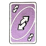 Urbanski Patch lila UNO Karte Reverse zum Aufbügeln 7,4 x 4,7 cm |...
