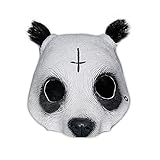 shoperama Originalgetreue Panda Latex-Maske in Lebensmittelqualität