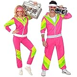 WIDMANN 98812 COSTUME TUTA ANNI 80 M ROSA/VERDE/GIALLO #9881