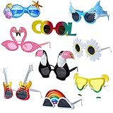 ASNOMY 9 Paar Lustige Brillen Luau Party Sonnenbrille, Hawaiianische...