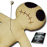 Dead Eye Doll raw - Voodoo Puppe mit Voodoo Nadel und authentischer...