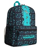 Minecraft Rucksack Kinder, Schulrucksack Jungen Mädchen Gamer (Blau)
