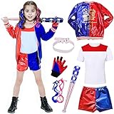 Harley Quinn Kostüm Kinder 146 152 Halloween Kostüm Cosplay Harley...