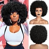 Afro Perücke Schwarz Unisex 70er Jahre Funky Afro Perücke...