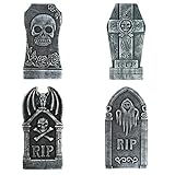 Tomaibaby Halloween Dekoration Grabstein 4 Stück Schaumfriedhof...