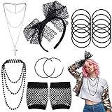 80er Jahre Prom Party Accessoires Kreuz Halskette Retro C-förmige...