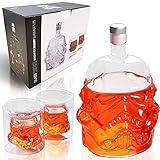 Whiskyflasche Karaffe Dekanter mit 2 Gläsern, Whiskygläser,...