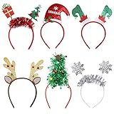 6-Teiliges Weihnachten Stirnband, Haarreif Weihnachten Rentiergeweih...