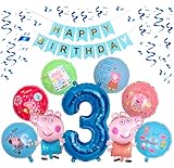 Peppa Wutz / Pig Boys XXL Geburtstags 3 Set Folienballon Happy...