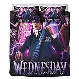 Wednesday Bettwäsche, Wednesday Addams Bettwäsche-Set 3teilig &...