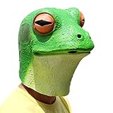 PartyCostume - Frosch Maske - Halloween Karneval Kostüm Latex Tier...