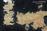 Game of Thrones - Map of Westeros - Fantasy Film Movie Poster -...