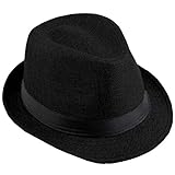 KYEYGWO Fedora-Hut Mode Filz Gangster Hüte für Mann und Frau, Trilby...