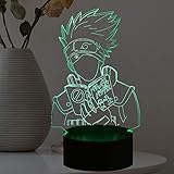 Hatake Kakashi Sasuke Cartoon Nachtlampe 3D Optische Täuschung...