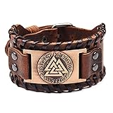 Wikinger Gott Allvater Odin Valknut Vintage Breite Manschette Armreif...