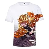 EDMKO Anime T-Shirt Demon Slayer 3D-Druck Casual Streetwear Herren...