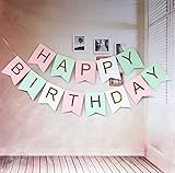 EACHHAHA Happy Birthday Girlande Pink,geburtstagsdeko,girlande...