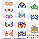 28 Stück Masken Zum Bemalen Kinder, Kindergeburtstag Basteln, Party...