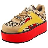 Buffalo 1330-6 Rising Towers Womens - Leopard Yellow - 39 EU
