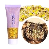 Prreal Body Glitter gel 50g, Mermaid Sequins Chunky Glitter Liquid Gel...